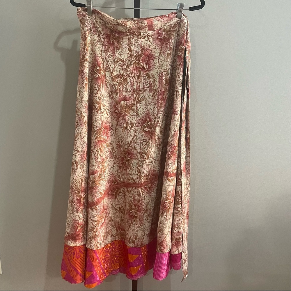 NWT Darn Good Yarn The Original Sari Wrap Skirt Ankle Length Goddess (22-26)
